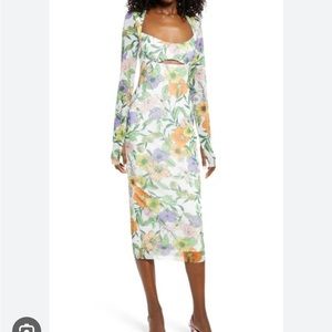 NWT AFRM Kellen long sleeve cutout dress vintage floral